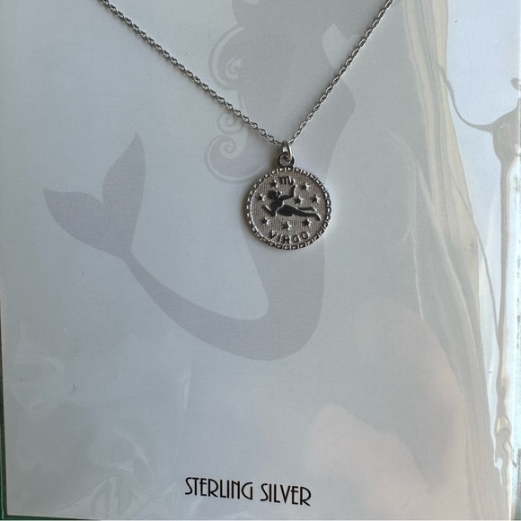 New Zodiac Necklace Sterling Silver Virgo Pendant - Picture 2 of 2